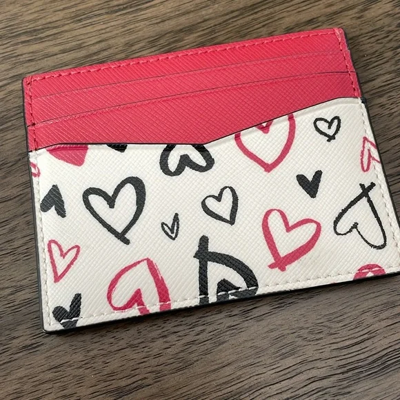 Kate Spade Hearts Card Holder New in gift box